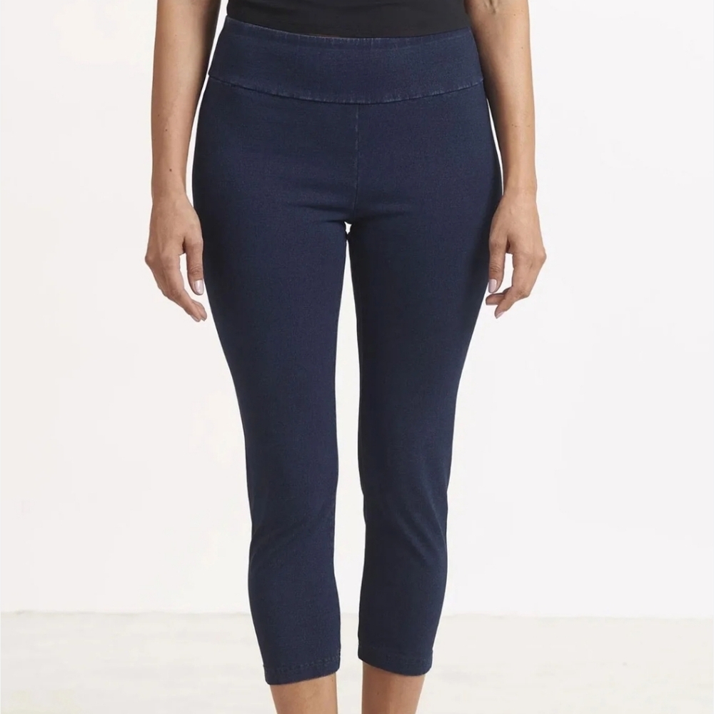 Habitat Women's XL Dark Stone Wash Crop Jean Pull-on Leggings